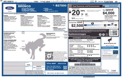 2026 Ford Bronco Big Bend MATTE BLACK ACESSORY PACKAGE