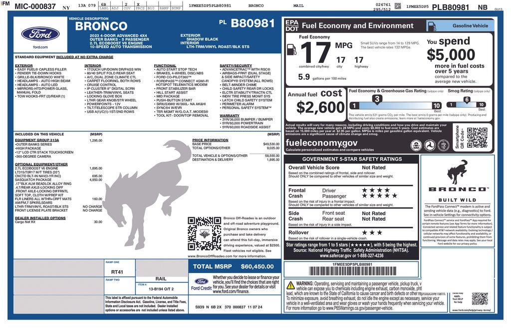 2023 Ford Bronco Outer Banks