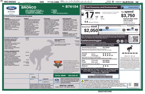 2022 Ford Bronco Black Diamond