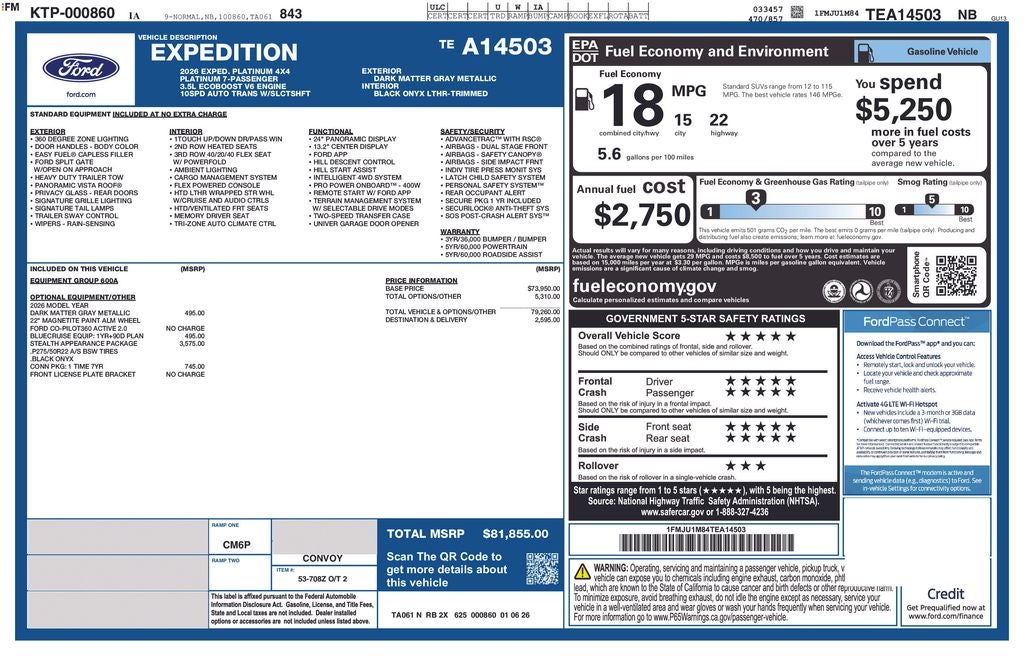 2026 Ford Expedition Platinum