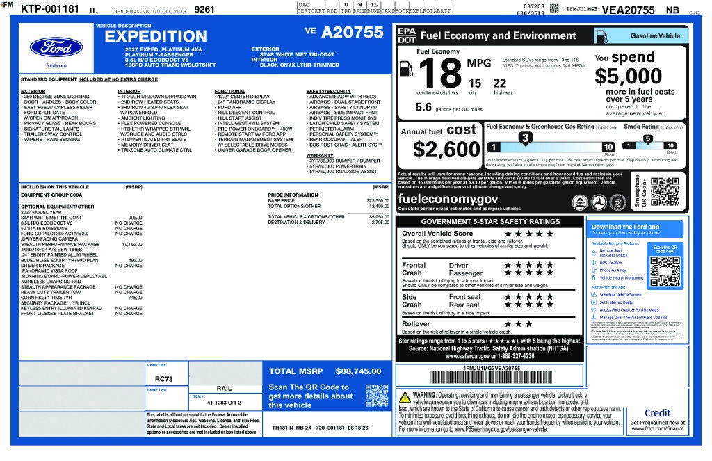 2027 Ford Expedition Platinum