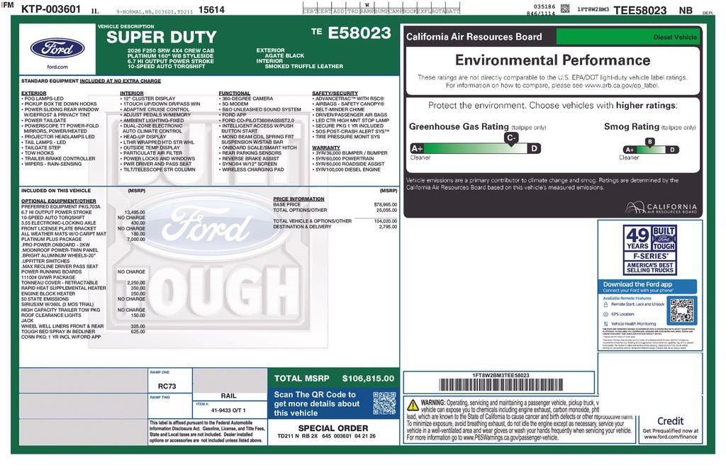 2026 Ford F-250SD Platinum
