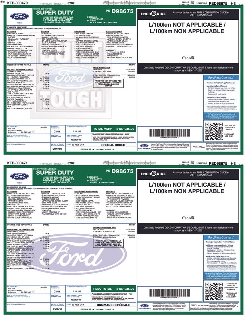 2023 Ford F-350SD Platinum