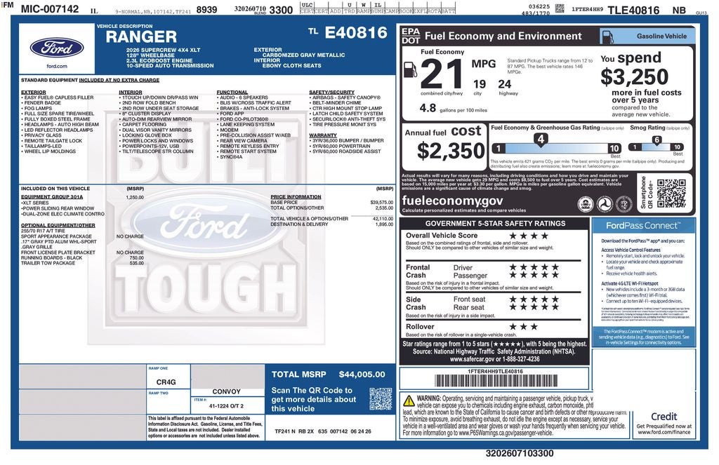 2026 Ford Ranger XLT