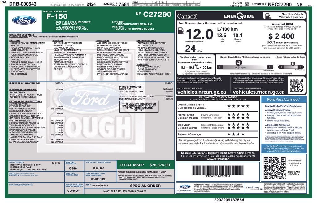 2022 Ford F-150 Lariat