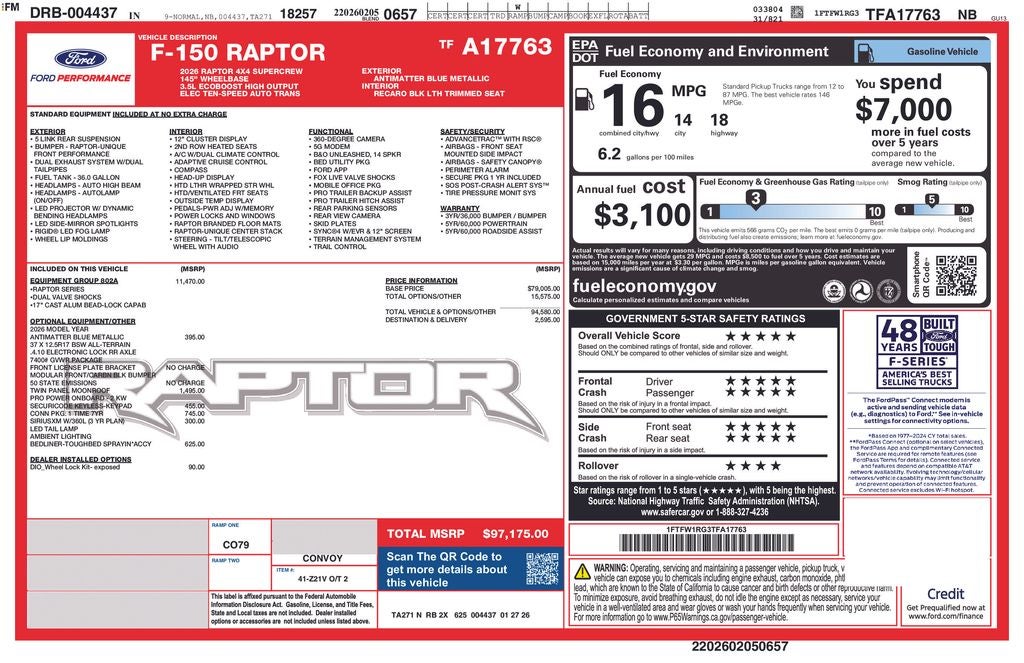 2026 Ford F-150 Raptor
