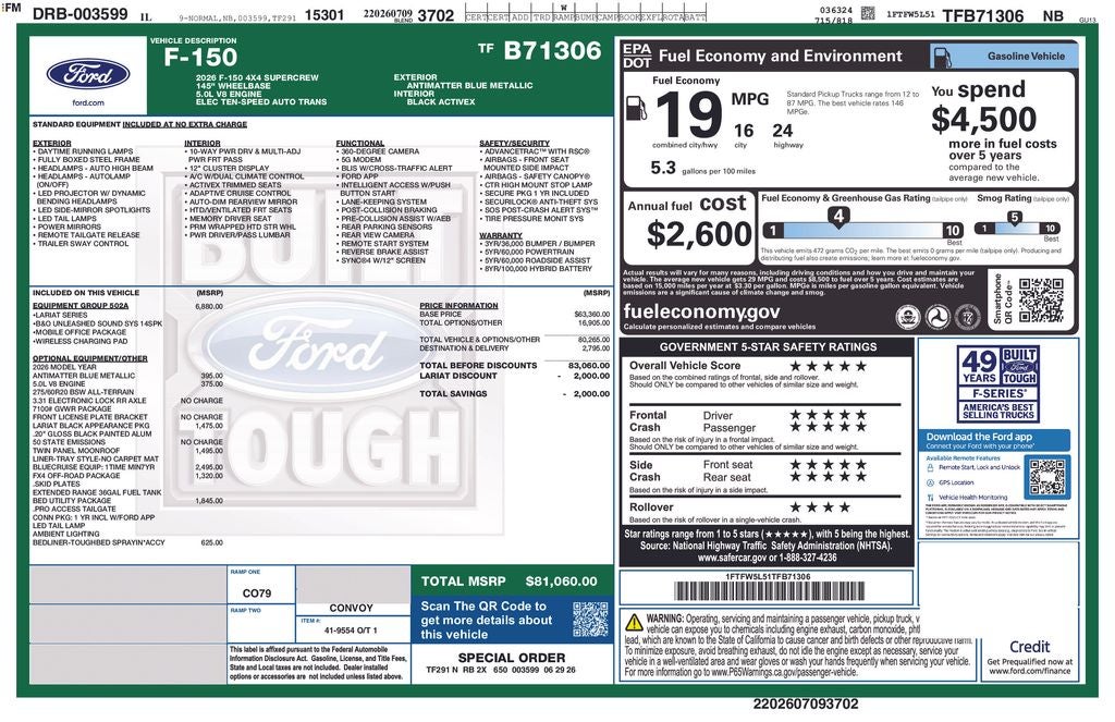 2026 Ford F-150 Lariat
