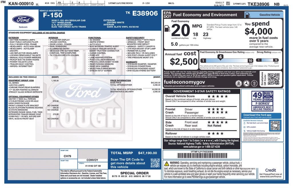 2026 Ford F-150 XL