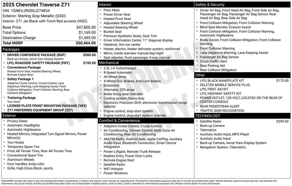 2025 Chevrolet Traverse Z71