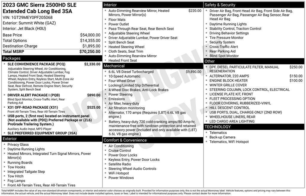 2023 GMC Sierra 2500HD SLE