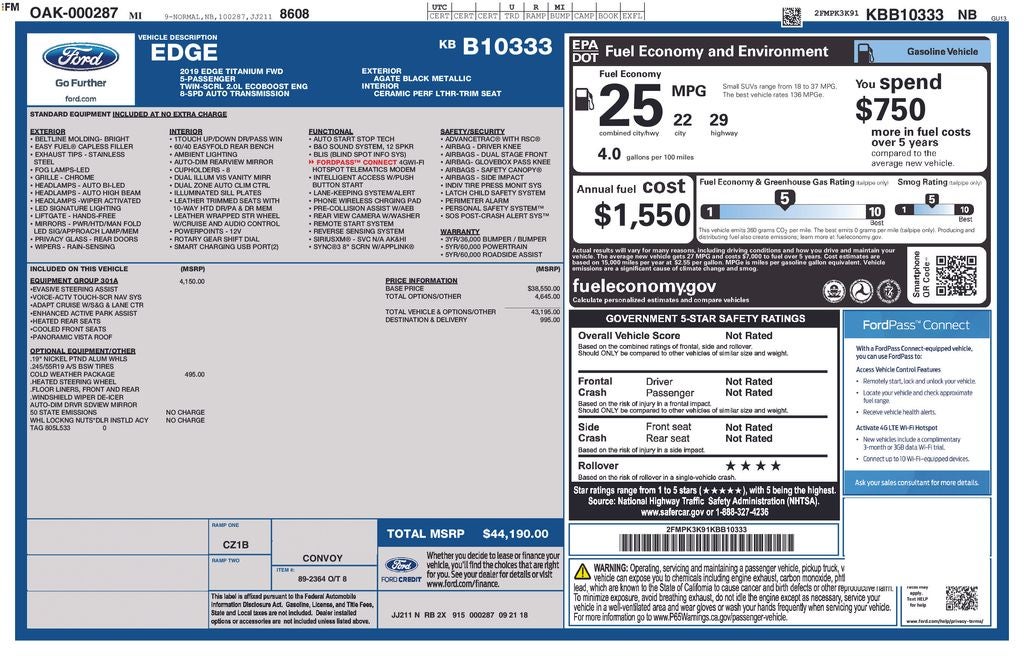 2019 Ford Edge Titanium