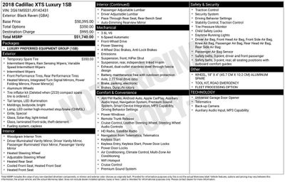 2018 Cadillac XTS Luxury