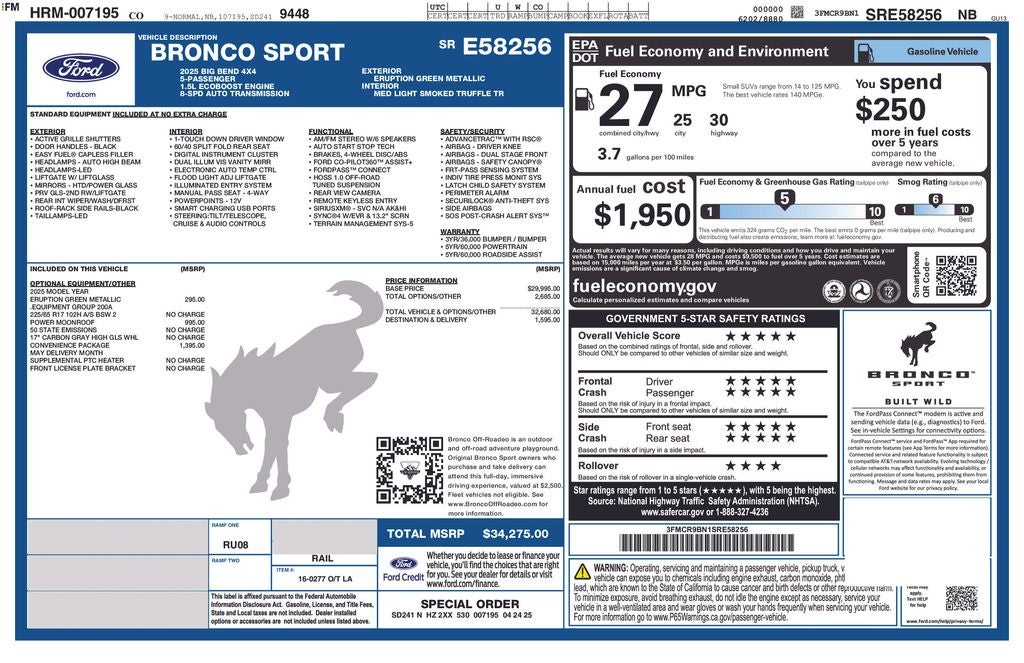 2025 Ford Bronco Sport Big Bend