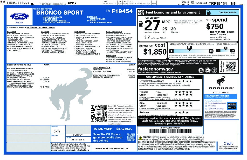 2026 Ford Bronco Sport Big Bend