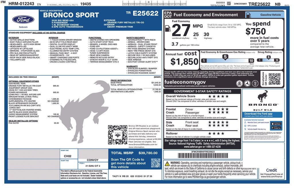 2026 Ford Bronco Sport Big Bend