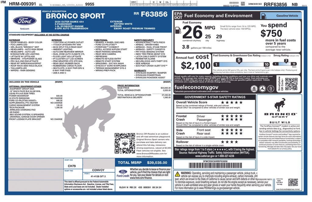 2024 Ford Bronco Sport Outer Banks