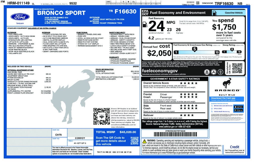 2026 Ford Bronco Sport Outer Banks
