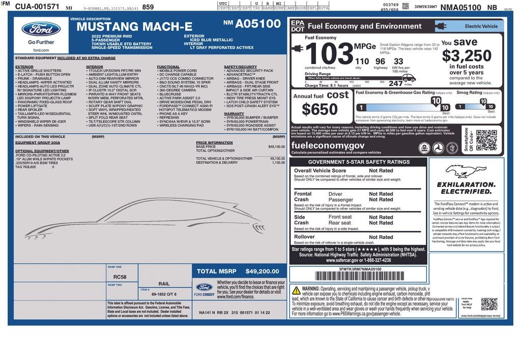2022 Ford Mustang Mach-E Premium