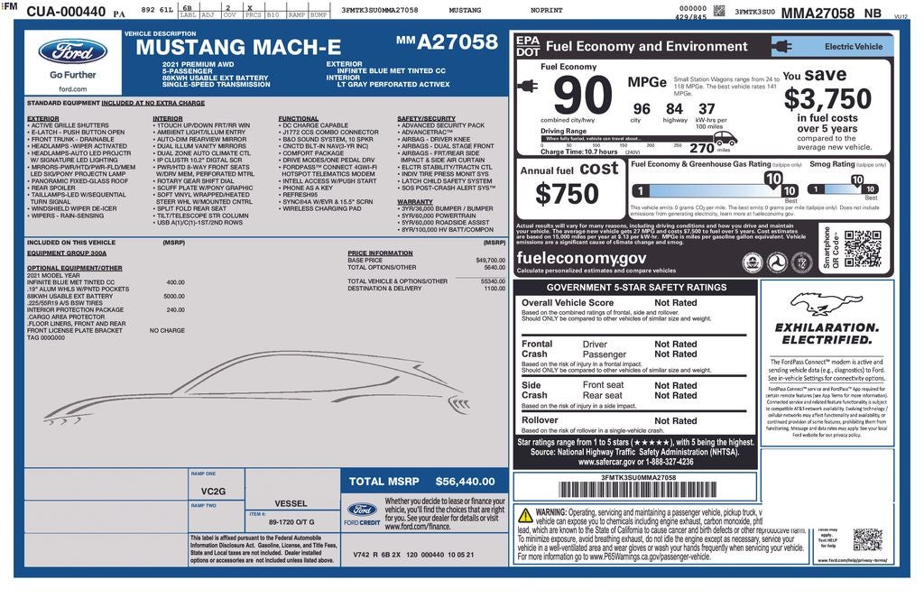 2021 Ford Mustang Mach-E Premium