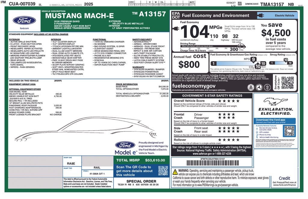 2026 Ford Mustang Mach-E Premium