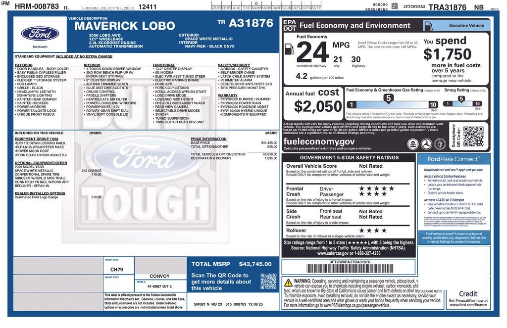 2026 Ford Maverick Lobo High