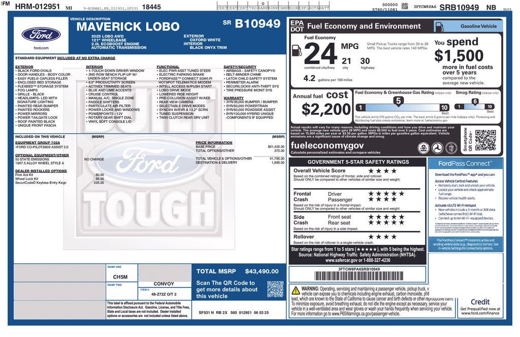 2025 Ford Maverick Lobo High