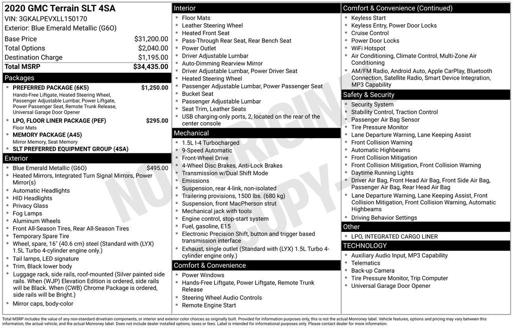 2020 GMC Terrain SLT