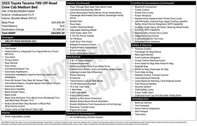 2025 Toyota Tacoma TRD Off-Road