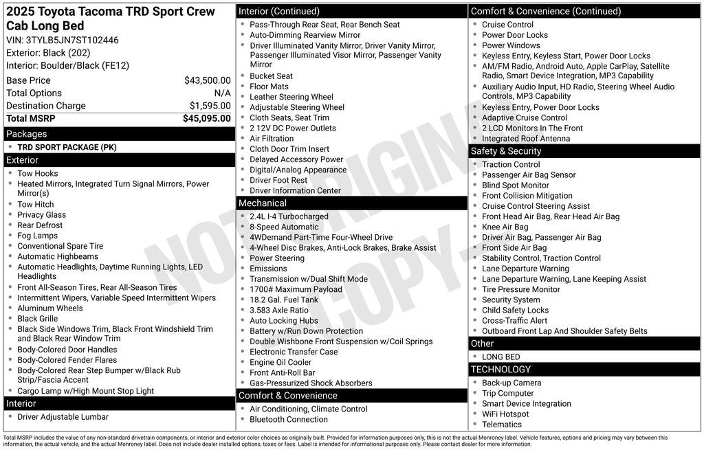 2025 Toyota Tacoma TRD Sport