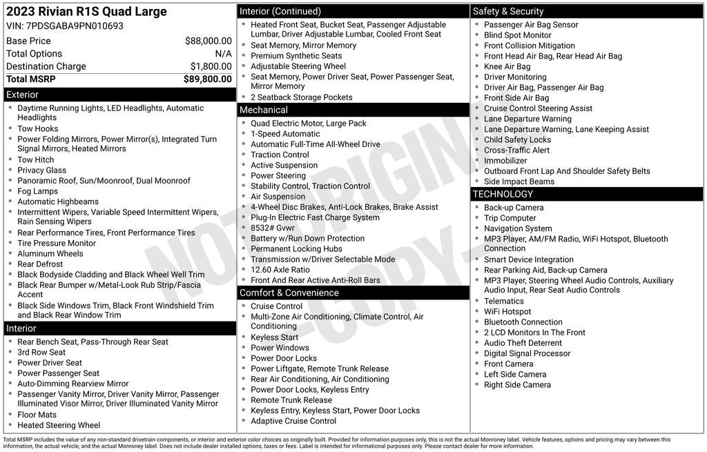 2023 Rivian R1S Adventure Quad Motor Large Pack