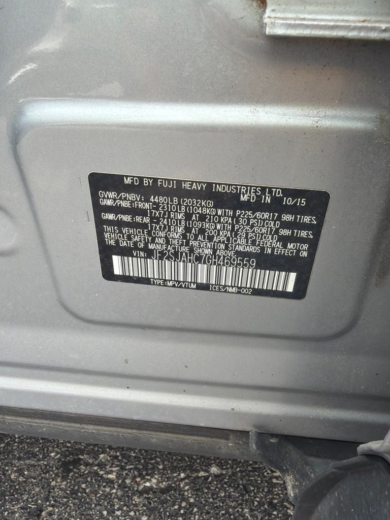 2016 Subaru Forester 2.5i Limited