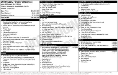2023 Subaru Forester Wilderness