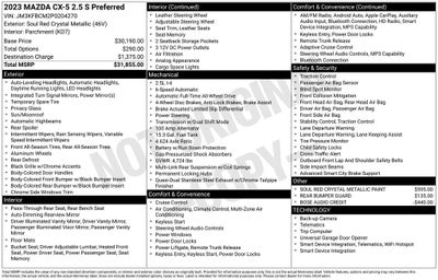 2023 Mazda Mazda CX-5 2.5 S Preferred Package