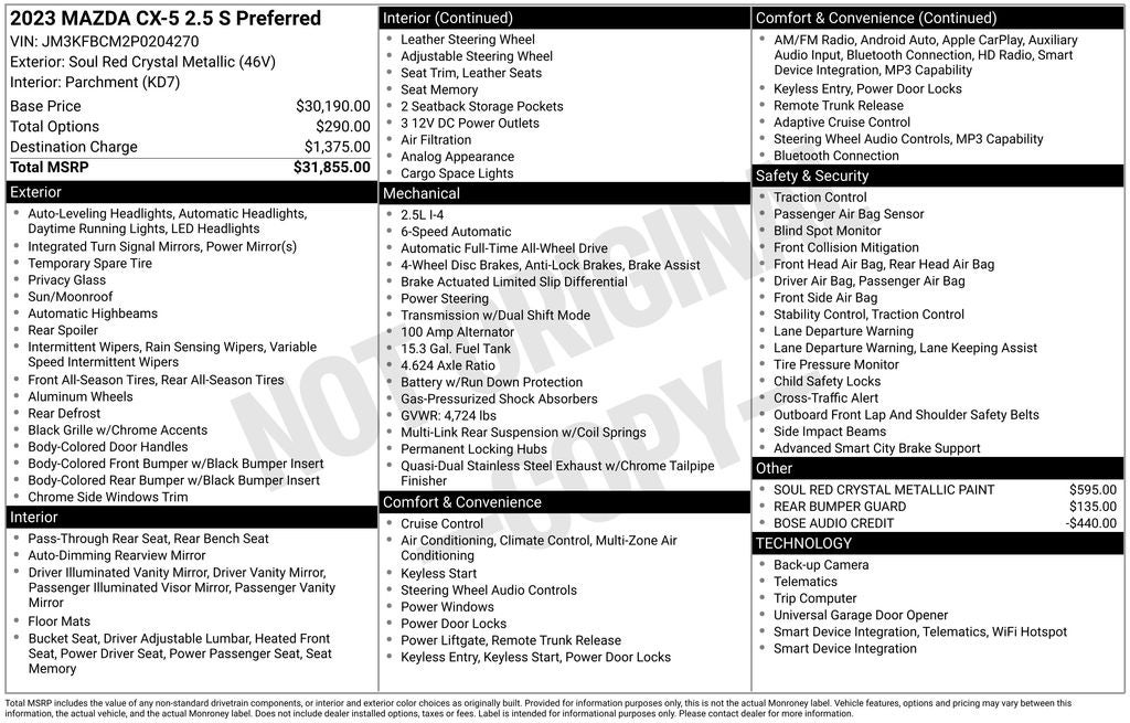 2023 Mazda Mazda CX-5 2.5 S Preferred Package