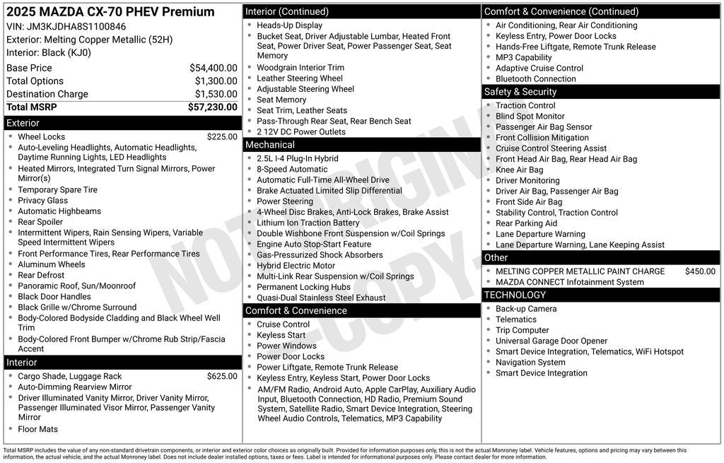 2025 Mazda Mazda CX-70 PHEV Premium