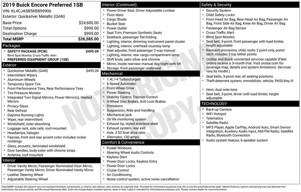 2019 Buick Encore Preferred