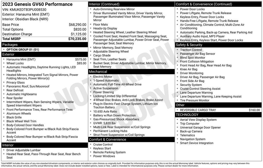2023 Genesis GV60 Performance