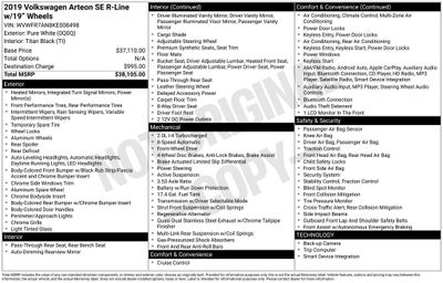 2019 Volkswagen Arteon 2.0T SE R-Line