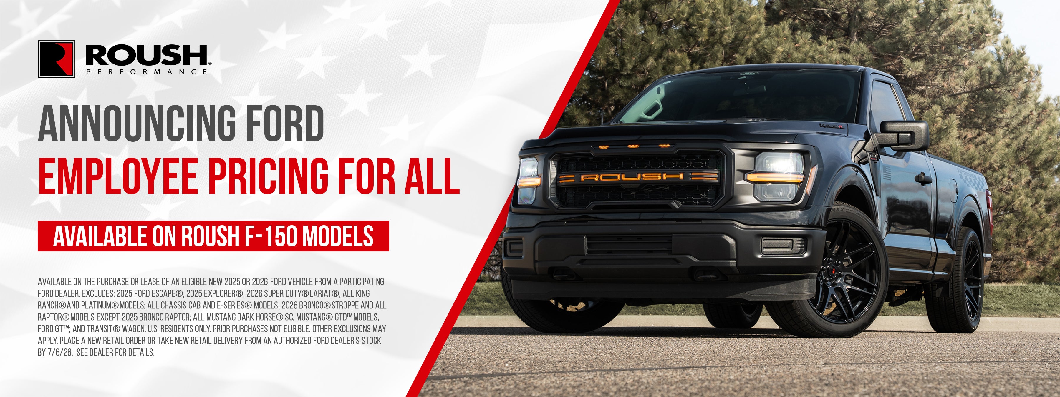 Employee Pricing on Roush F-150 Models Through July 6, 2026