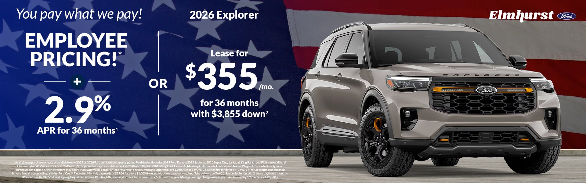  2026 Ford Explorer Employee Pricing - You pay what we pay +