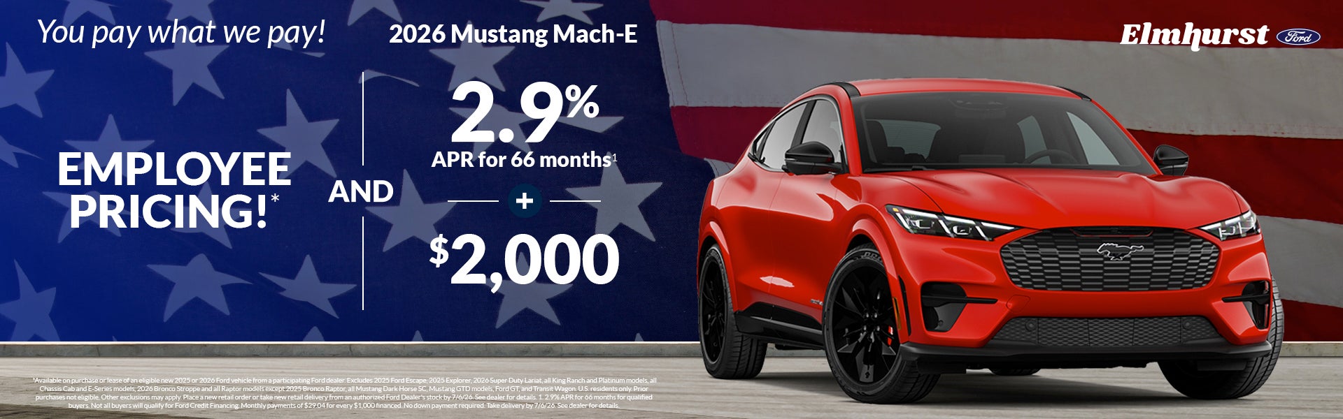  2026 Ford Mustang Mach-E Employee Pricing - You pay what we