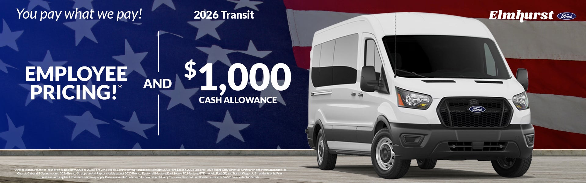  2026 Ford Transit Employee Pricing - You pay what we pay! 