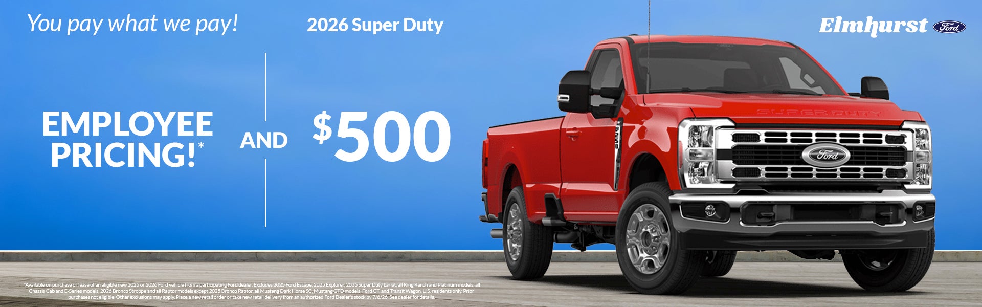  2026 Ford Super Duty Employee Pricing - You pay what we pay